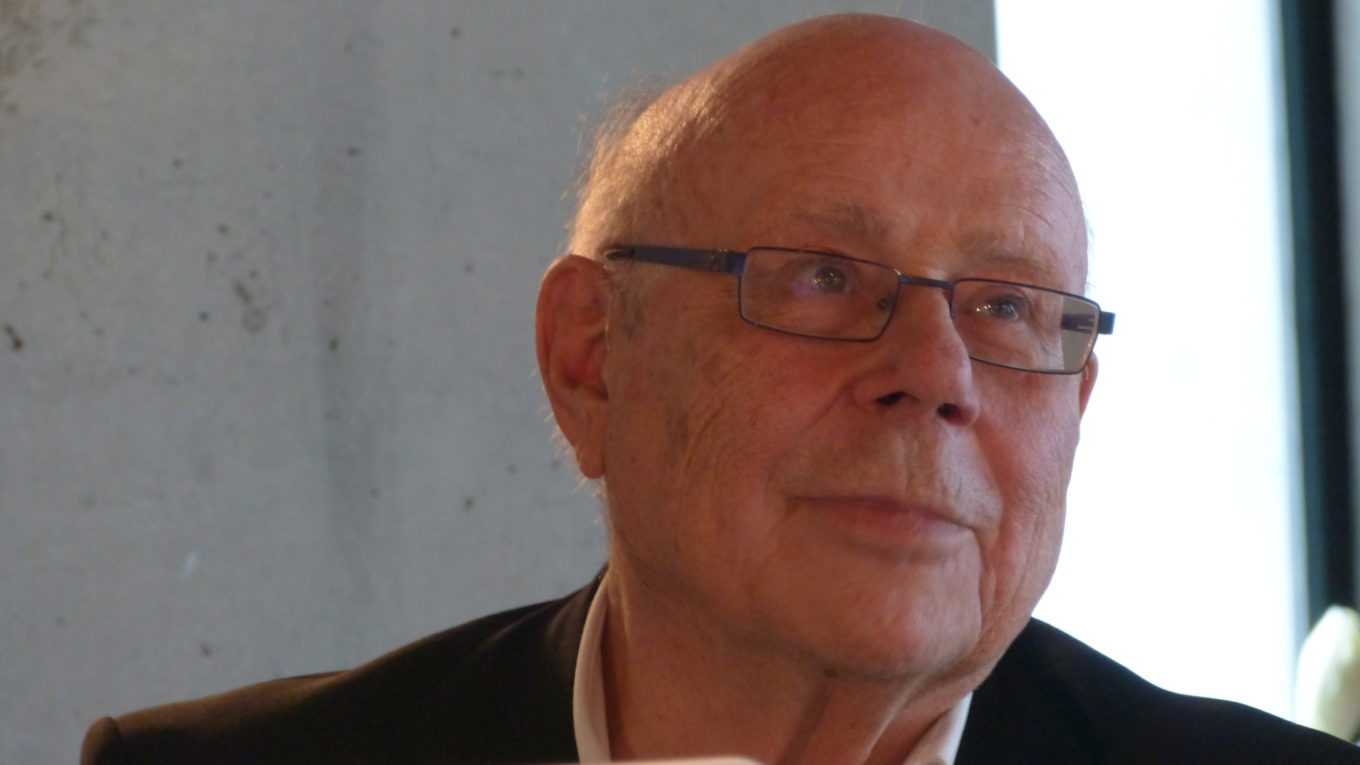 Il prof. Racine in occasione dei festeggimaenti per il ventennale di GEA- associazione dei geografi presso Castel Grande di Bellinzona